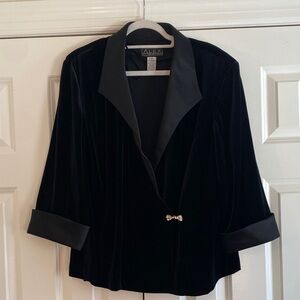 Alex Evenings Women's Black Velvet Blazer size 3X